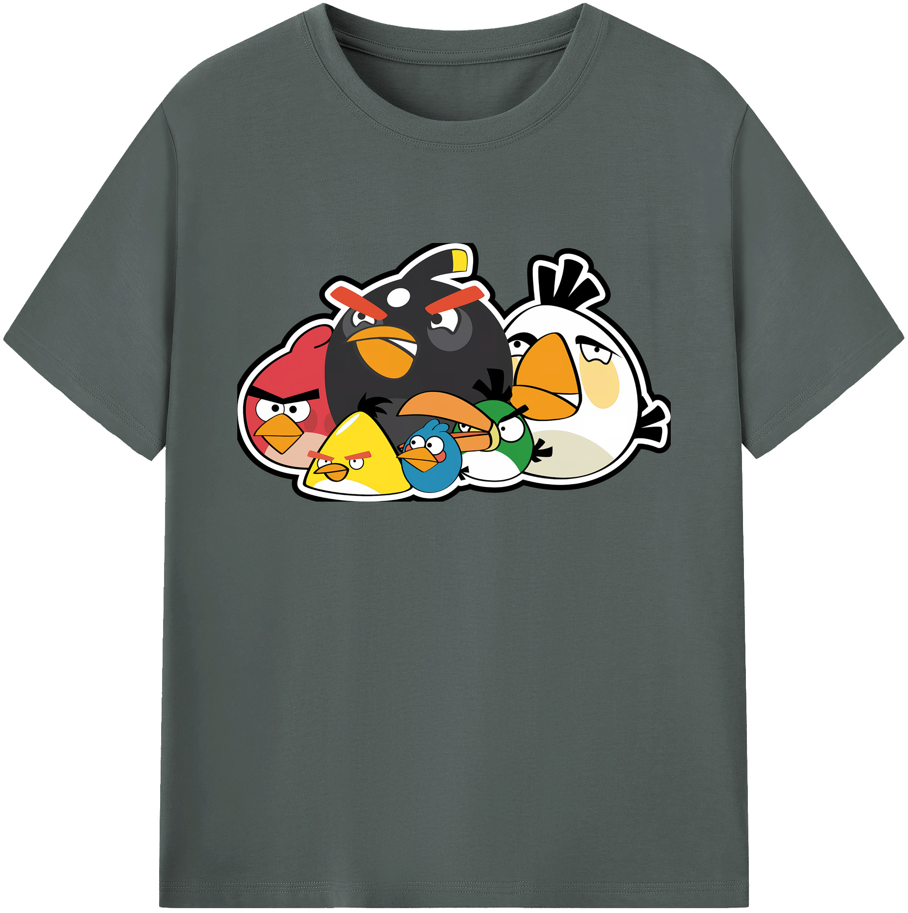 （画像用） Angry Birds アングリーバード 綿100％ メンズ半袖Tシャツ｜肌触りやわらか＆通気性